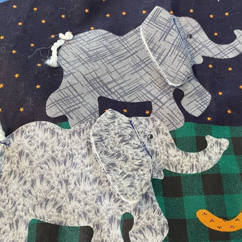 Vintage 1997 Noahs Ark Patchwork Vest Handmade Crafters Label One Size Fits All - Picture 8 of 9